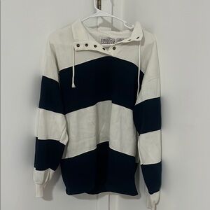 Vintage Carolina Colours Navy and White Striped Pullover
